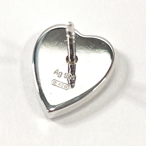 GUCCI Trademark Heart Shape Earrings Silver 925 - Picture 7 of 8